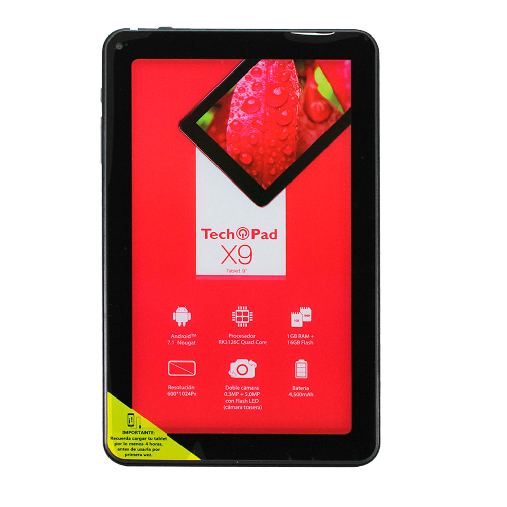 Tablet Tech Pad X9 9 Pulg 1GB RAM Android 7.0 Doble Cámara
