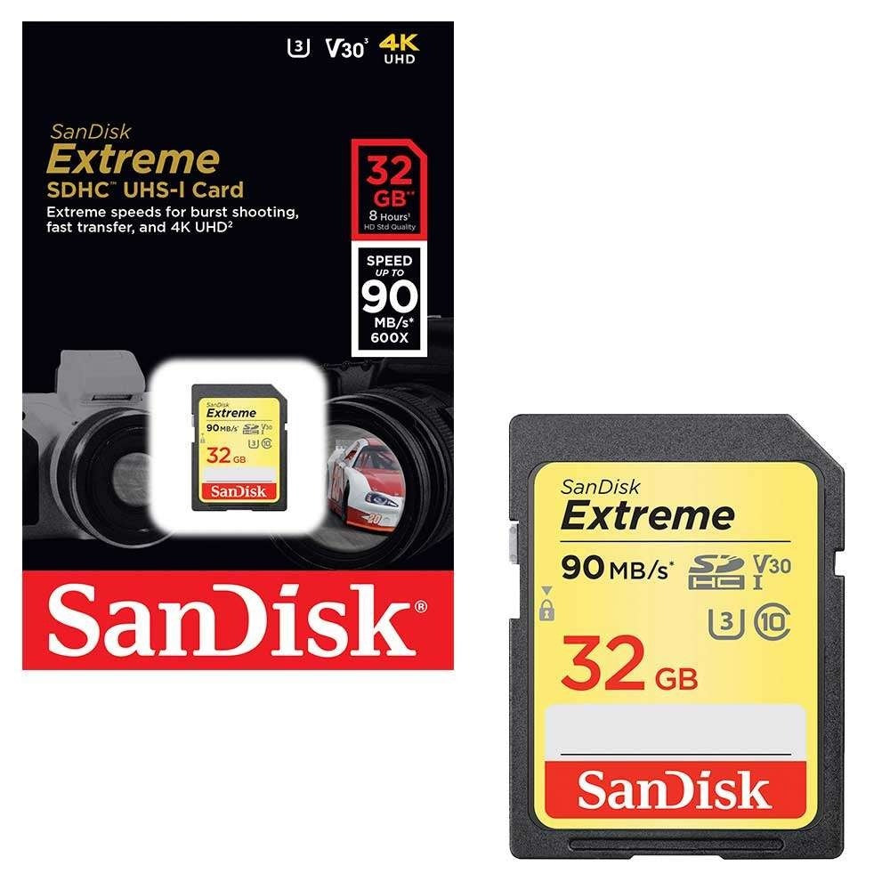 Memoria Flash Sandisk Extreme SDHC UHS-I SDSDXVE 32GB C10