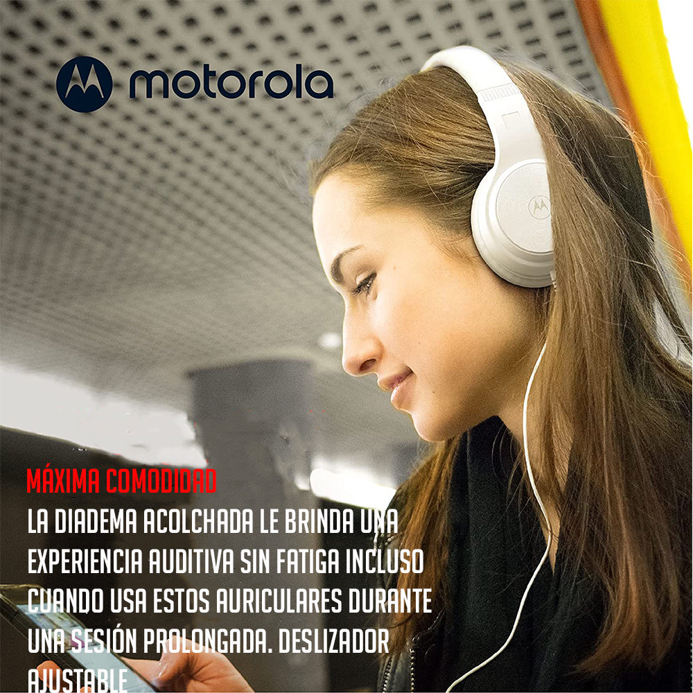 Audífonos Motorola Moto XT120 Ligeros Diadema Over-Ear