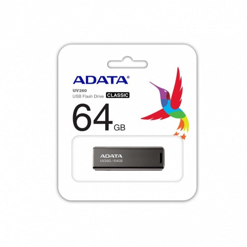 MEMORIA FLASH ADATA UV260 64GB USB 2.0 Capless METALICA