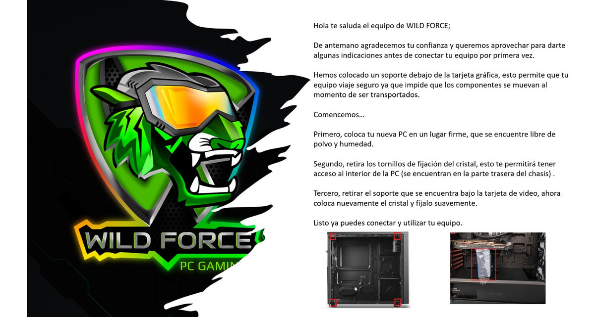 PC Gaming Work Wild Force B2 AMD Ryzen 5 240GB SSD + 1TB HDD 16GB RAM