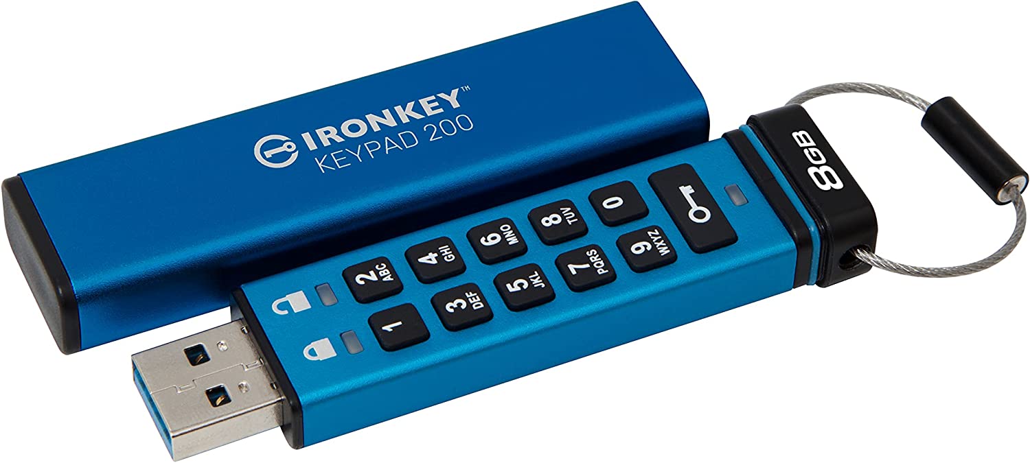 Memoria USB-A Kingston IronKey Keypad 200 8GB XTS-AES FIPS