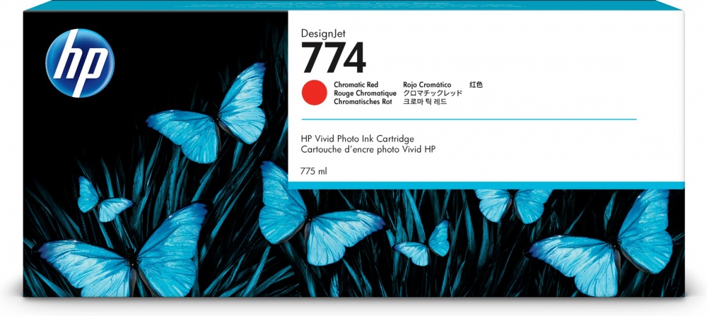 Cartuchos | HP P2W02A — Cartucho 774 Rojo Cromático, 775ml