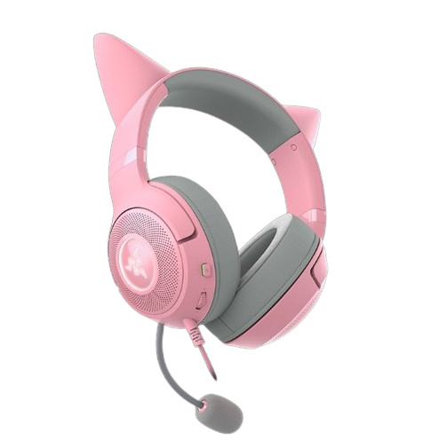 Audífonos | RAZER RZ04-04730200-R3U1 — Audífonos Gamer Kraken Kitty V2, Alámbrico, 2 Metros, USB, Rosa