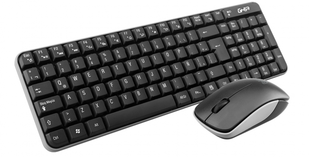 Kits de Teclado y Mouse | GHIA GT4000BG — Kit de Teclado y Mouse , Inalámbrico, RF Inalámbrico, Negro, Español