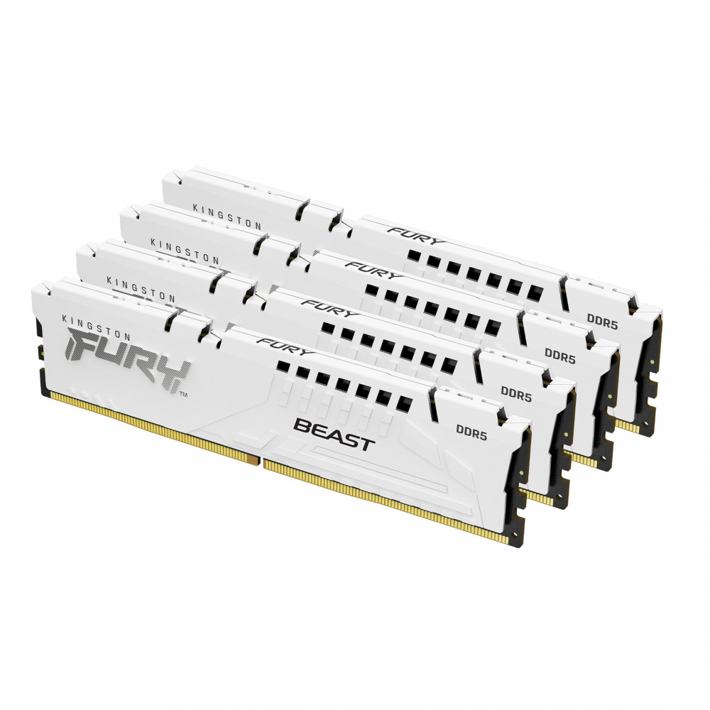 Memorias RAM para PC | KINGSTON KF556C40BWK4-64 — Kit Memoria RAM FURY Beast DDR5 DDR5, 5600MHz, 64GB - 4 x 16GB, CL40, XMP, Blanco