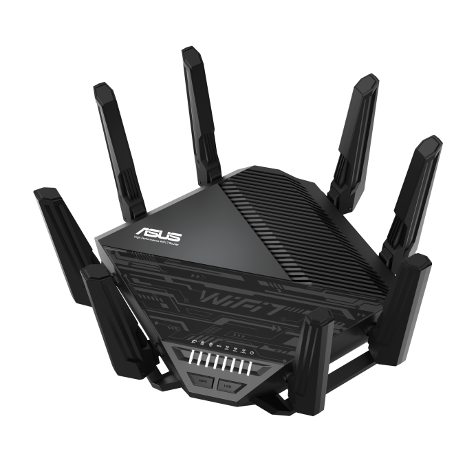 Router | ASUS RT-BE96U — Router Gaming MU-MIMO Firewall, Wi-Fi 7, 6 x RJ-45 11529 Mbit/s WLAN, Inalámbrico, Triple Banda 2.4/5/6 GHz, 8 Antenas Externas