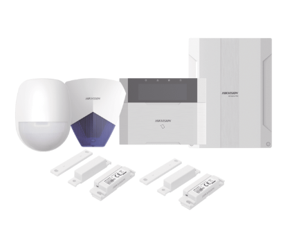 Kits de Alarma | HIKVISION DS-PHA64-LP/PACK(B) — Kit Sistema de Alarma DS-PHA64-LP AX HYBRID PRO, Alámbrico/Inalámbrico, 64 Zonas de Alarma, 1 Sensor de Movimiento, 2 Sensores Puerta/Ventana, con Panel de Control
