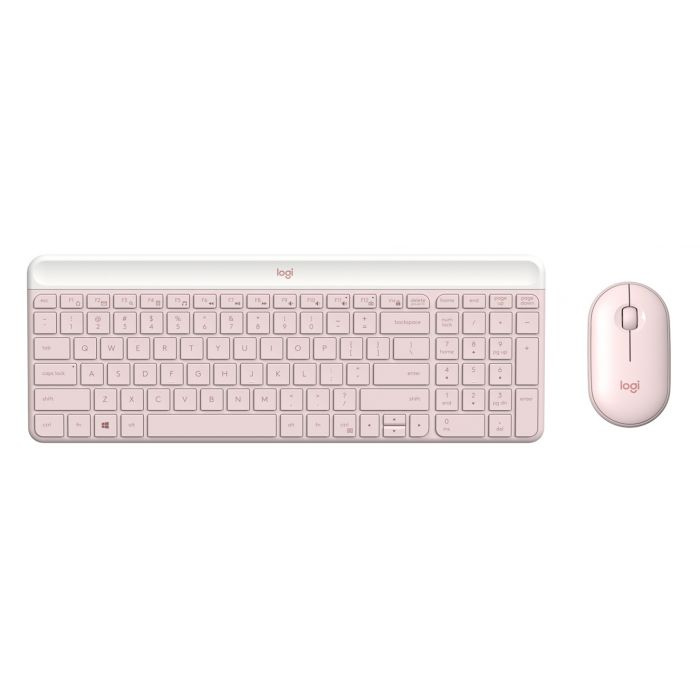 Teclados | LOGITECH 920-011312 — Kit de Teclado y Mouse MK470, RF Inalámbrico, USB, Rosa (Español)