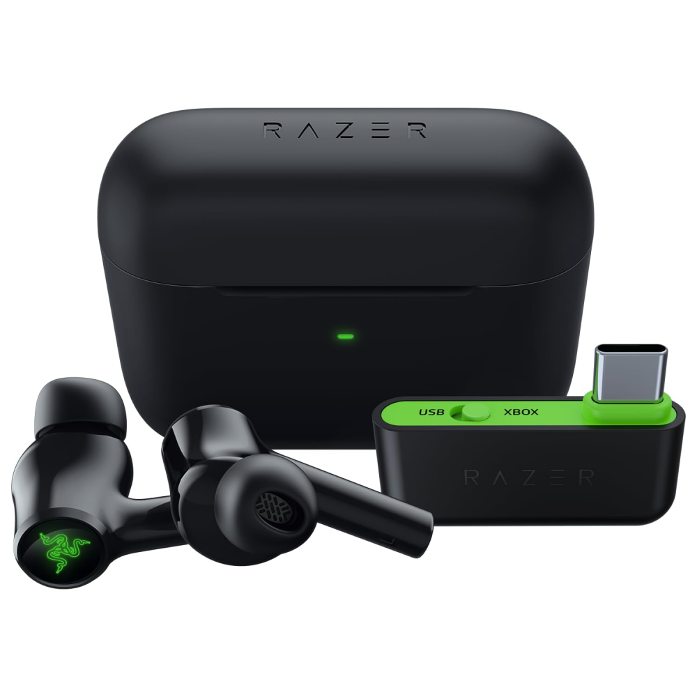 Audífonos | RAZER RZ12-03820200-R3U1 — Audífonos Gamer Hammerhead HyperSpeed para Xbox, Inalámbrico, USB-C, Negro
