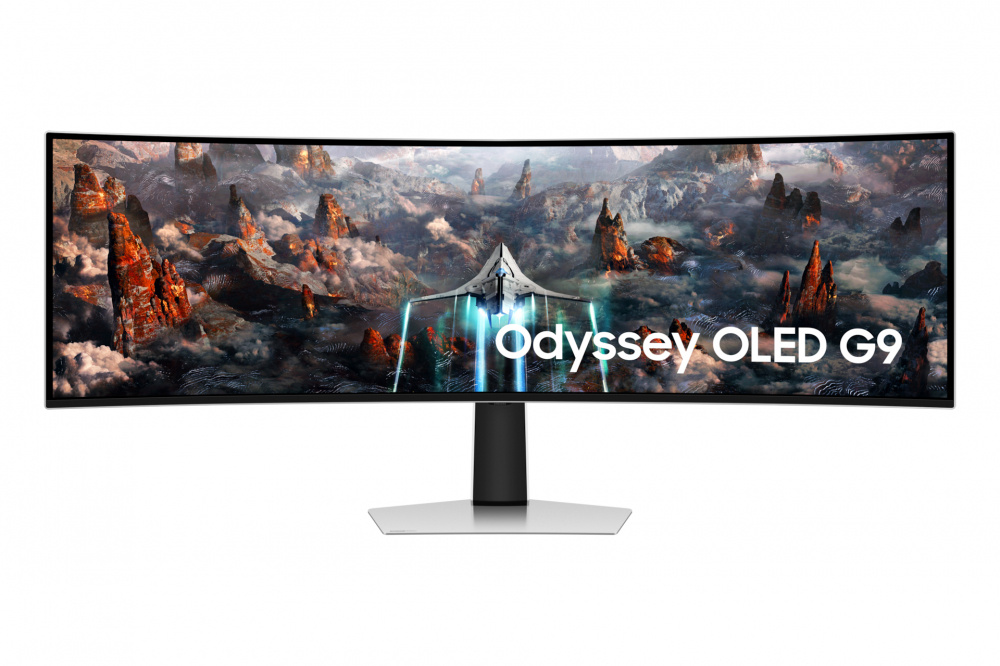 Monitores | SAMSUNG LS49CG932SNXZA — Monitor Gamer Curvo Odyssey G9 G93SC QD-OLED 49", 5120x1440, G-Sync/FreeSync, 240Hz, HDMI/DisplayPort, Bocinas Integradas, Plata