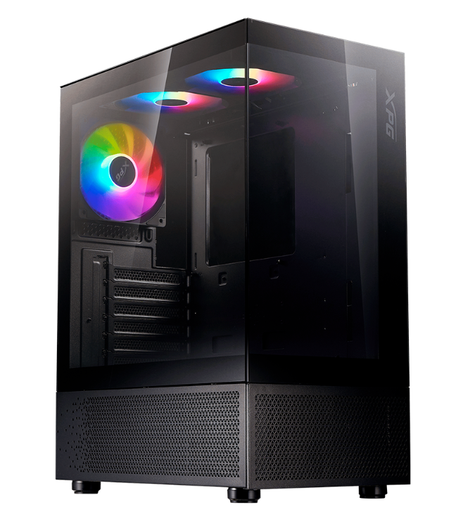 Gabinetes | XPG INVADERXMINIMT-BKCWW — Gabinete Invaderx Mini, Mini-Tower, ATX/Micro-ATX, USB 3.0, sin Fuente, 5 Ventiladores Instalados, Negro