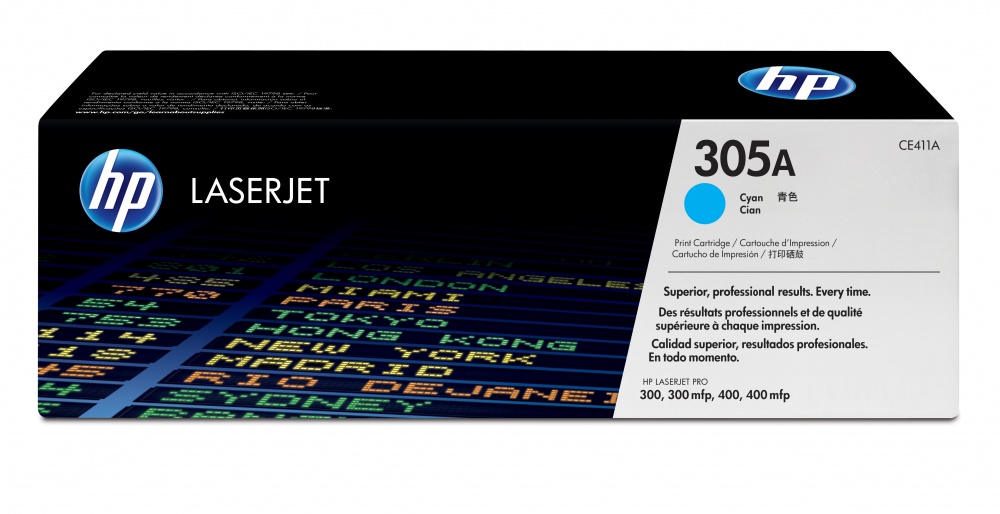 Tóner | HP CE411A — Tóner 305A Cian, 2.600 Páginas