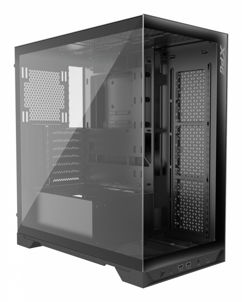 Gabinetes | XPG INVADERXMT-BKCWW — Gabinete INVADER X, Midi-Tower, ATX/Micro-ATX/Mini-ITX, USB 3.0, sin Fuente, 5 Ventiladores Instalados, Negro