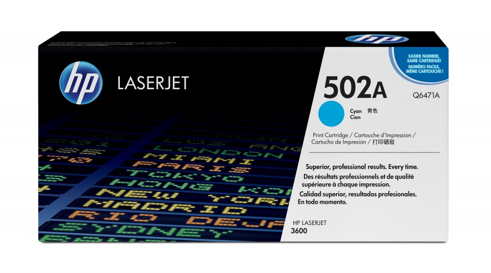 Tóner | HP Q6471A — Tóner 502A Cian, 4.000 Páginas