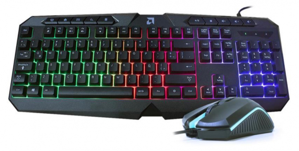 Kits de Teclado y Mouse | AMD TP230503199 — Kit de Teclado y Mouse Royal ULTREX, Alámbrico, USB, Negro (Español)