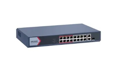 Switches | HIKVISION DS-3E1318P-EI/M — Switch , 16 Puertos Fast Ethernet 10/100 16 x PoE+ 130W, 9.2 Gbit/s, 16000 Entradas, Administrado