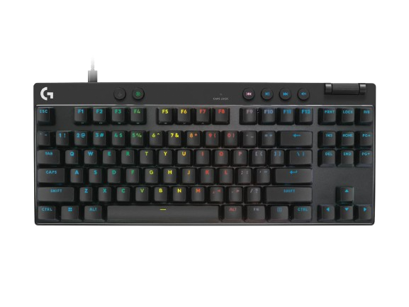 Teclados | LOGITECH 920-013131 — Teclado Gamer PRO X TKL RAPID LED RGB TKL, Alámbrico, USB, Negro, Inglés