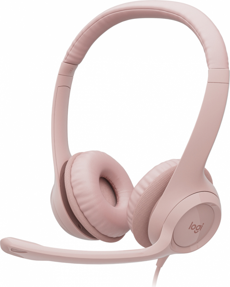 Audífonos | LOGITECH 981-001280 — Audífonos con Micrófono H390, Alámbrico, 1.9 Metros, USB, Rosa