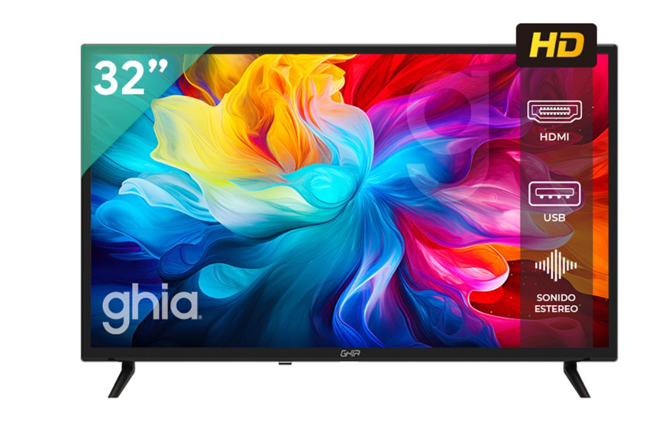 Pantallas | GHIA G32BHD22 — Smart TV LED 32", HD, Negro