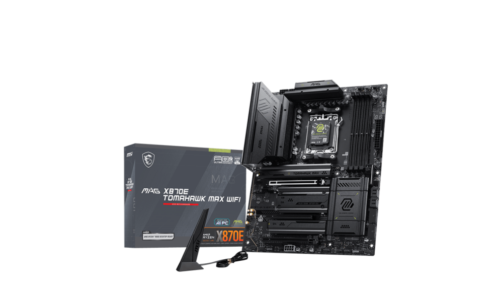 Tarjetas Madre | MSI MAG X870E TOMAHAWK MAX WIFI — Tarjeta Madre MAG X870E TOMAHAWK MAX, ATX, Socket AM5, AMD X870E, 256GB DDR5, HDMI/DP para AMD