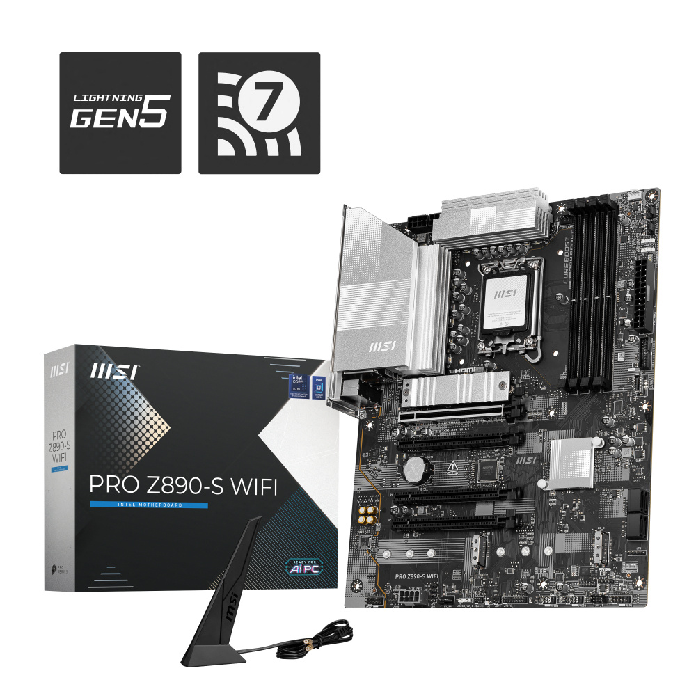 Tarjetas Madre | MSI PRO Z890-S WIFI — Tarjeta Madre , ATX, LGA 1851, Intel Z890, 256GB DDR5, HDMI/DP para Intel