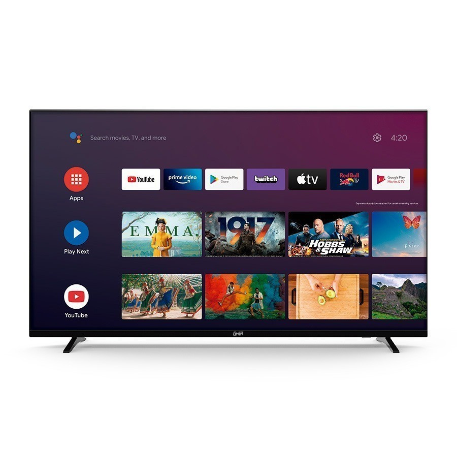 Pantallas | GHIA G55ATV22 — Smart TV LED 55", 4K Ultra HD, Negro