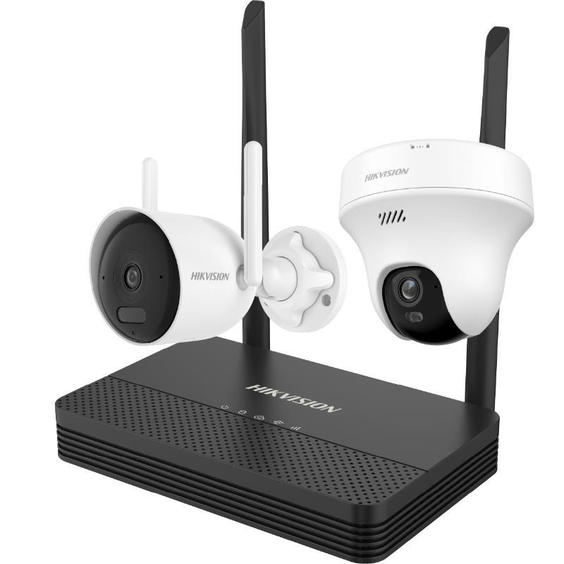 Kits de Vigilancia | HIKVISION NKS4245WBTH — Kit de Vigilancia de 2 Cámaras IP Bullet/Torreta WiFi con Grabadora de 4 Canales