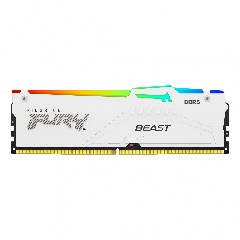 Memorias RAM para PC | KINGSTON KF556C36BWEA-32 — Memoria RAM FURY BEAST RGB DDR5, 5600MHz, 32GB, CL36, XMP/EXPO, Blanco