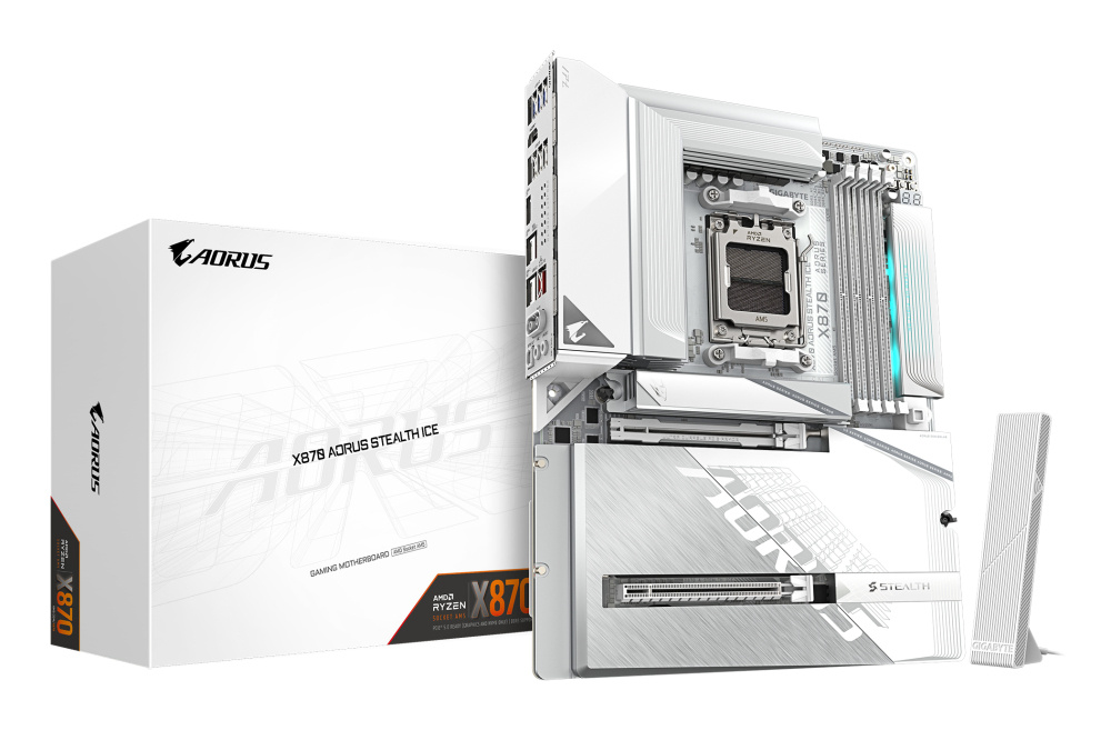 Tarjetas Madre | AORUS X870 A STEALTH ICE — Tarjeta Madre , ATX, Socket AM5, AMD X870, 256GB DDR5, HDMI/DP para AMD