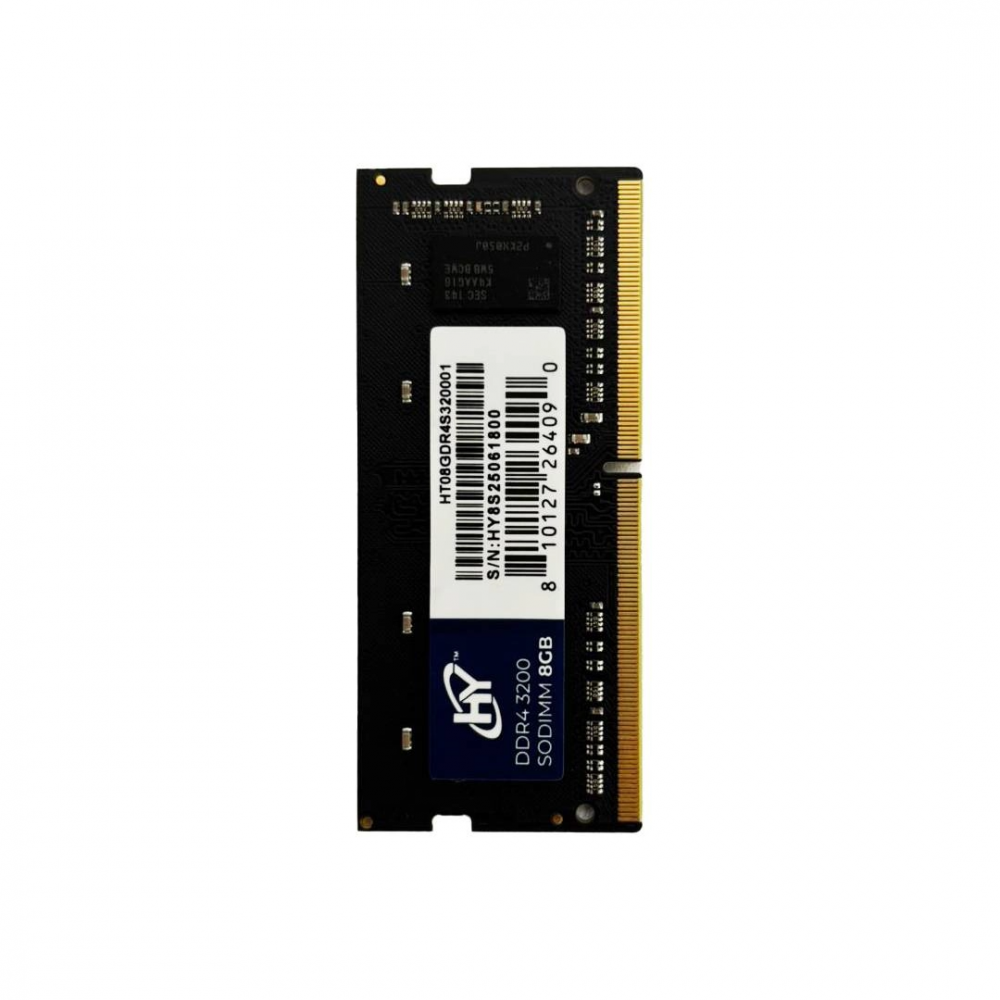 Memorias RAM para Laptop | HYUNDAI HT08GDR4S320001 — Memoria RAM para Laptop DDR4, 3200MHz, 8GB, Non-ECC, CL22, 260-pin SO-DIMM