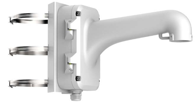 Brazos y Soportes | HIKVISION DS-1604ZJ-POLE — Soporte de Poste para Cámaras Domo, Blanco