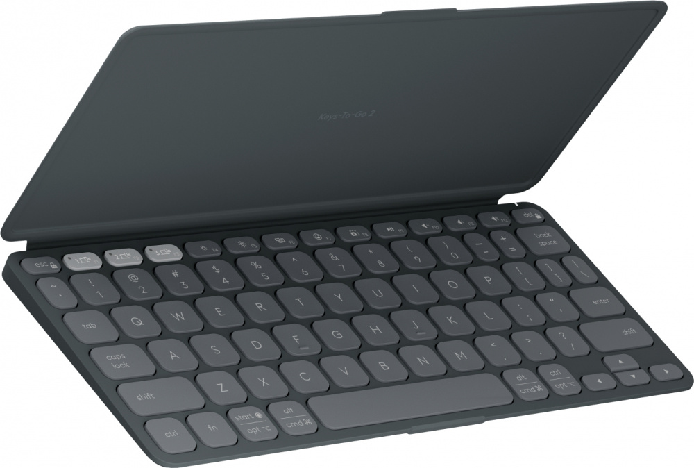 Teclados | LOGITECH 920-012867 — Teclado Keys To Go 2 75%, Inalámbrico, Bluetooth, Gris, Inglés