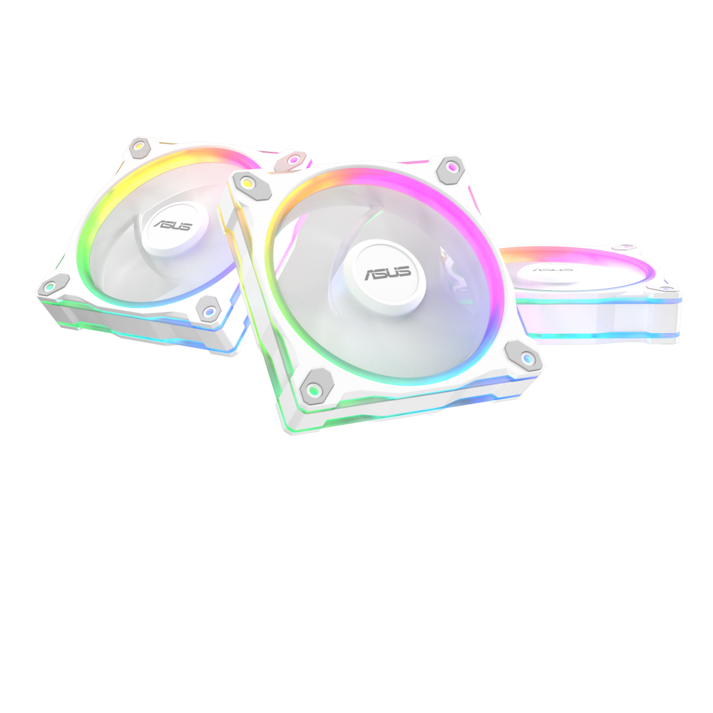 Ventiladores | ASUS 90DA00I3-B08020 — Ventilador Prime MR120, 3x 120mm, 1600RPM, ARGB, Blanco