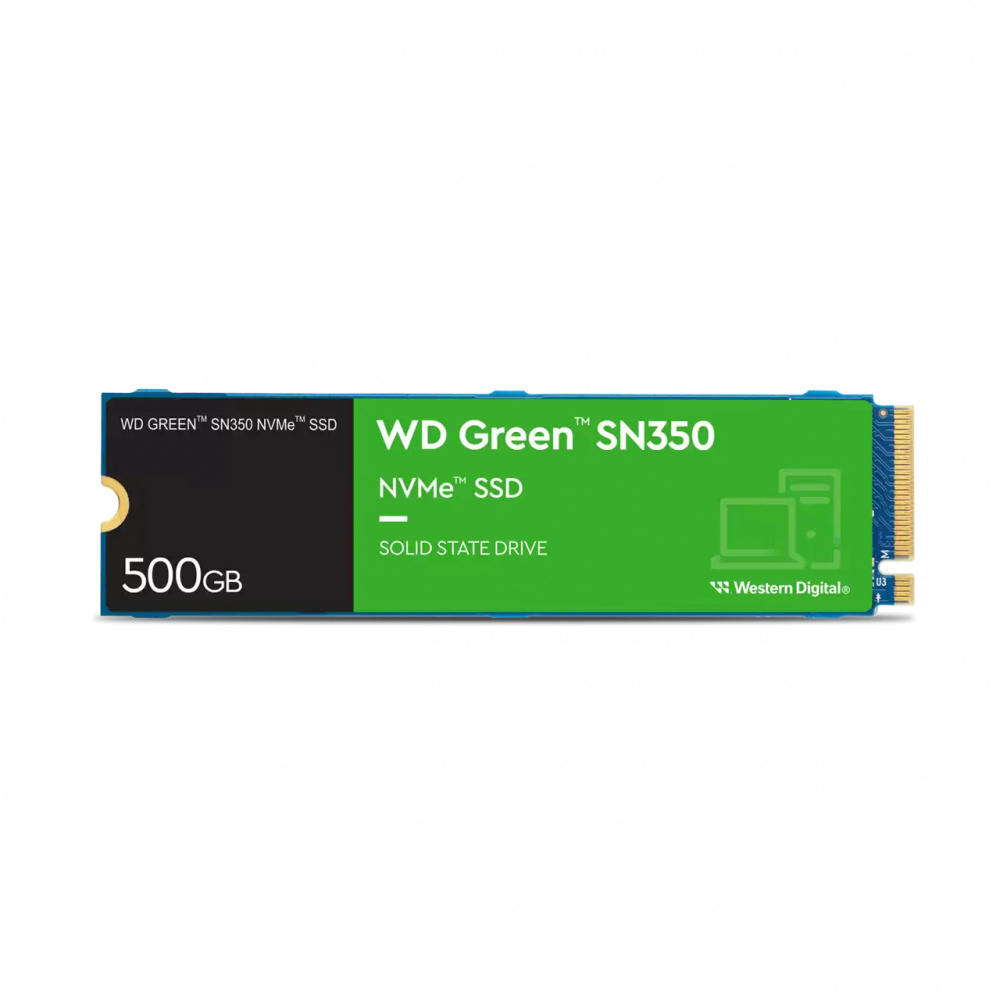 SSD | WESTERN DIGITAL WDS500G2G0C-00CDH0 — SSD WD Green SN350 NVMe, 500GB, M.2, PCI Express 3.0, 1500 MB/s Escritura, 2400 MB/s Lectura