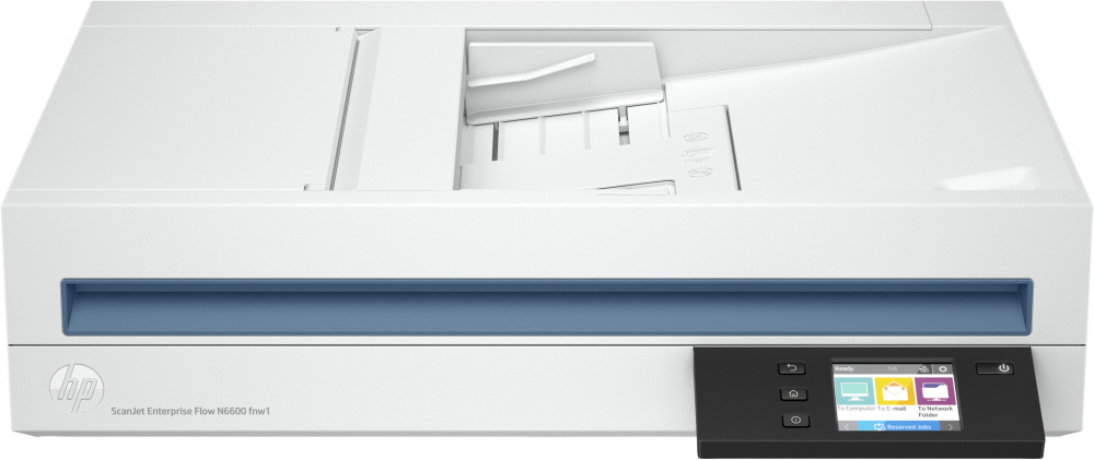 Escáneres | HP 20G08A — Scanner ScanJet Enterprise Flow N6600 FNW1, 1200 x 1200DPI, Escáner Color, Escaneado Dúplex, USB, Blanco