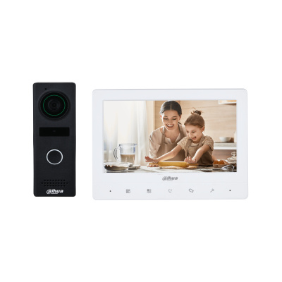 Videoporteros | DAHUA DHI-KTA02M — Kit Videoportero Analógico DHI-KTA02 incluye 1 Entrada y Salida de Audio, Monitor 7", Alámbrico, Negro/Blanco