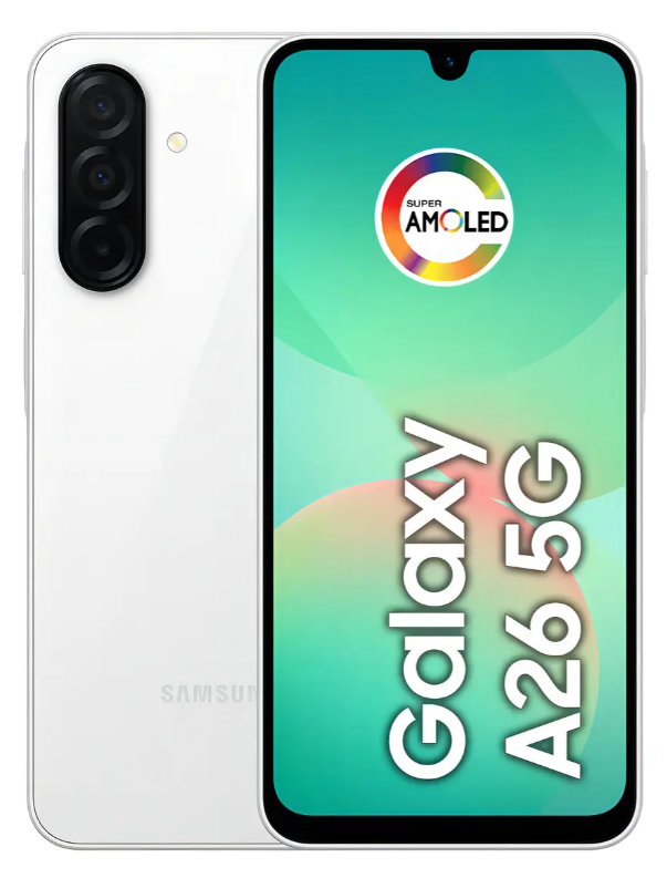 Celulares | SAMSUNG SM-A266B/DS/256/BO — Galaxy A26 5G 6.7" Dual SIM, 256GB, 8GB RAM, Blanco