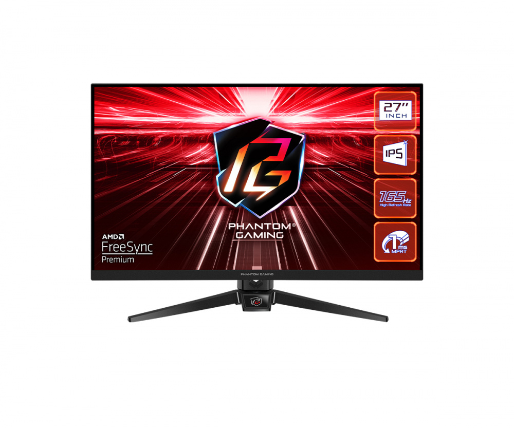 Monitores | ASROCK PG27FF1A — Monitor Gamer Phantom LED IPS 27", 1920x1080 Full HD, FreeSync, 165Hz, HDMI/DisplayPort, Bocinas Integradas, Negro