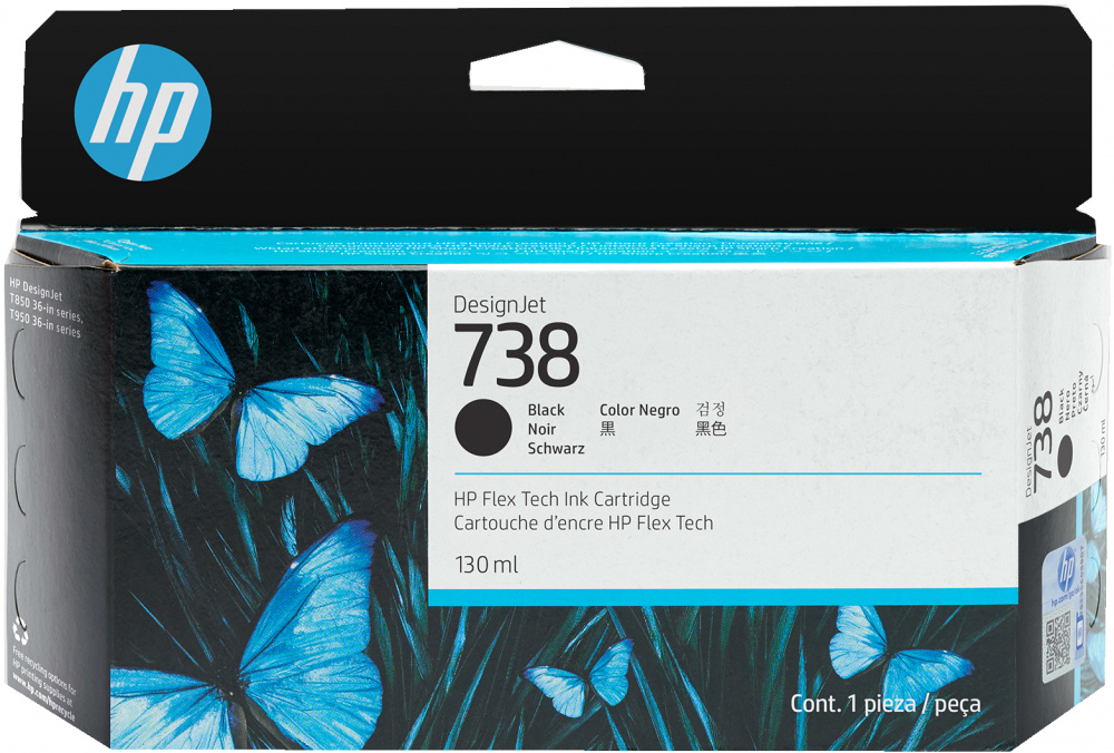 Cartuchos | HP 498N4A — Cartucho 738 Negro, 130ml