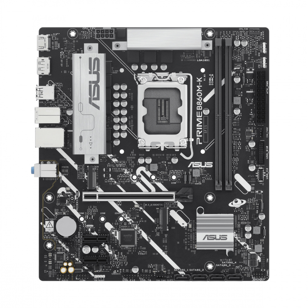 Tarjetas Madre | ASUS 90MB1JT0-M0EAY0 — Tarjeta Madre PRIME B860M-K, Micro-ATX, LGA 1851, Intel B860, 128GB DDR5, HDMI/DP para Intel