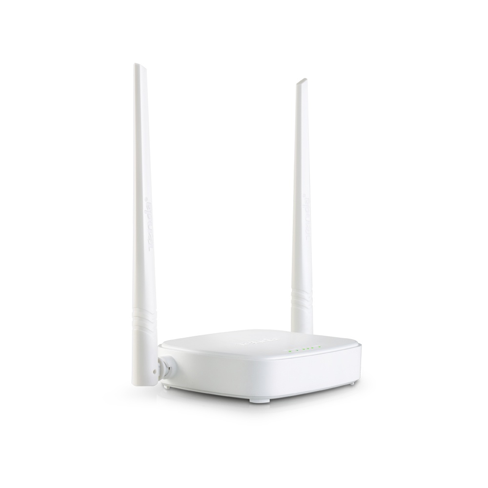 Router | TENDA N301 — Router Fast Ethernet , Inalámbrico, 300 Mbit/s, 3x RJ-45, 2.4GHz, con 2 Antenas Externas de 5dBi