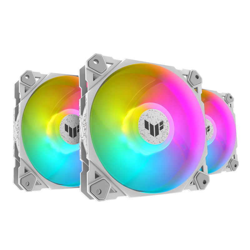 Ventiladores | ASUS 90DA0033-B08030 — Ventilador TF120, 3x 120mm, 1900RPM, ARGB, Blanco