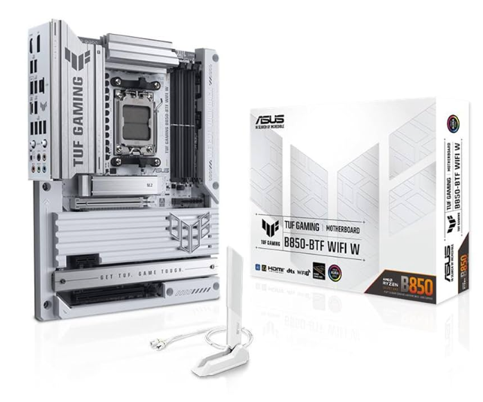 Tarjetas Madre | ASUS TUF GAMING B850-BTF WIFI W — Tarjeta Madre , ATX, Socket AM5, AMD B850, 256GB DDR5, HDMI/DP para AMD,Requiere Gabinete Compatible con Back-Connect