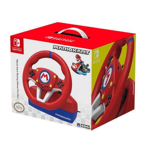 Accesorios para Nintendo Switch | HORI NSW-204U — Volante de Mario Kart Pro , Alámbrico, USB, Rojo/Azul