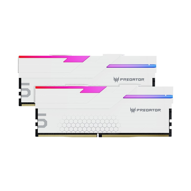 Memorias RAM para PC | ACER BL.9BWWR.634 — Kit Memoria RAM Predator Hermes RGB DDR5, 6000MHz, 32GB - 2 x 16GB, CL28, XMP/EXPO, Blanco