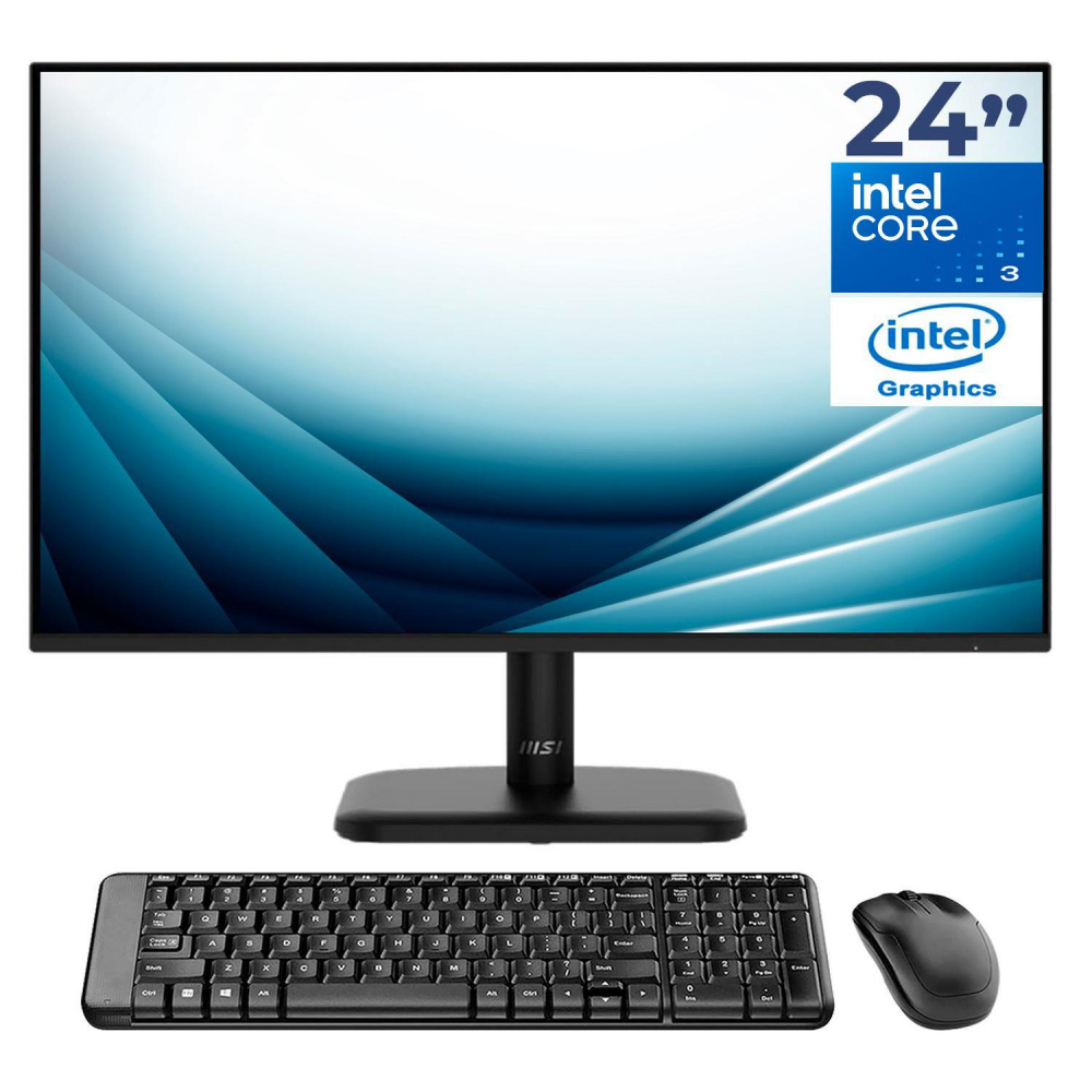 Mini PC's | MSI CUBI512M-Ci316512MTM — Mini PC Cubi 5, Intel Core 3 100U, 16GB, 512GB SSD, Windows 11 Prueba,+ Teclado/Mouse/Monitor 24"