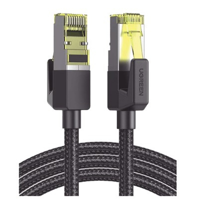 Cables Patch | UGREEN 80424 — Cable Patch Cat7 F/FTP Blindado RJ-45 Macho - RJ-45 Macho, 3 Metros, Negro