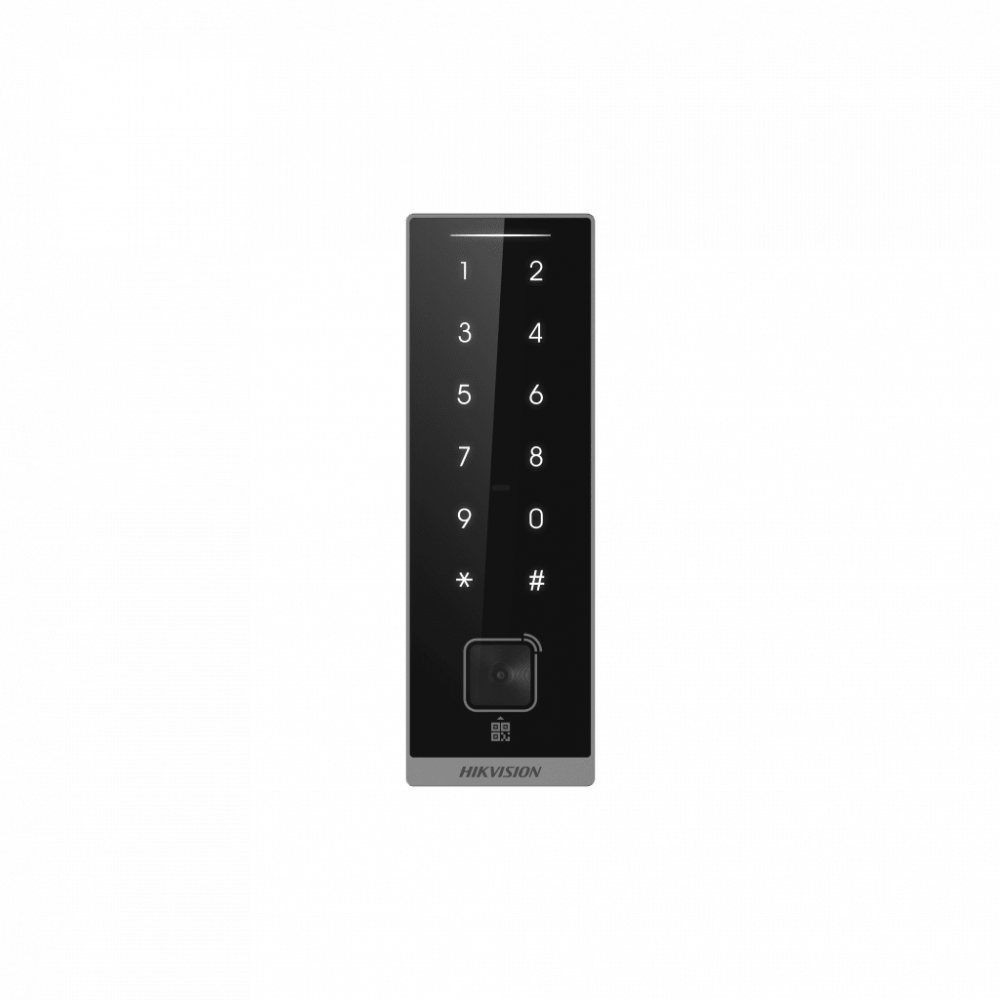 Control de Acceso con Tarjeta | HIKVISION DS-K1105EMKB-QR — Lector de Tarjetas de Proximidad con Teclado , RS-485, para Interior