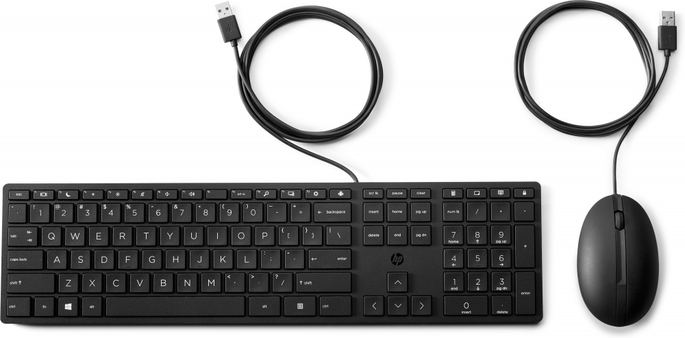Kits de Teclado y Mouse | HP 9SR36AA — Kit de Teclado y Mouse 320MK, Alámbrico, USB, Negro, Español